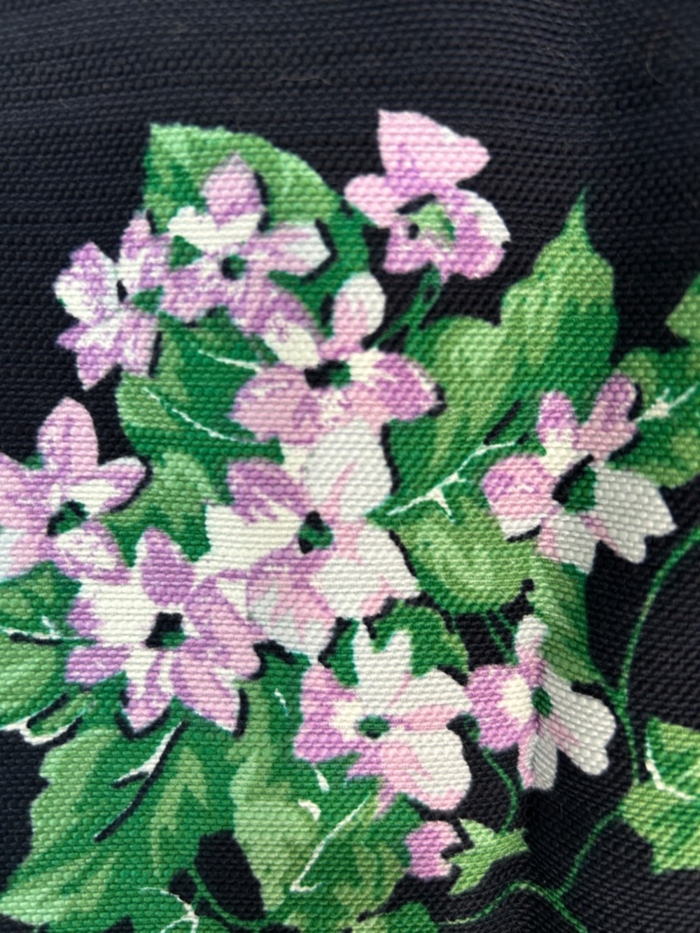 Talbots Black Floral Midi Skirt with Pink & Green Bouquet Print - Picture 3 of 7